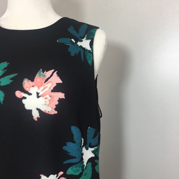 Who What Wear Floral Sheath Dress Asymmetrical J13 - Picture 5 of 7